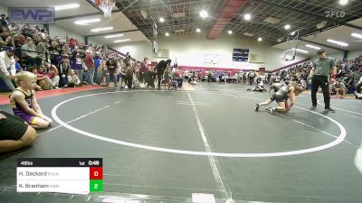 49 lbs Round Of 32 - Hank Deckard, R.A.W. vs Knox Branham, Vian Wrestling Club