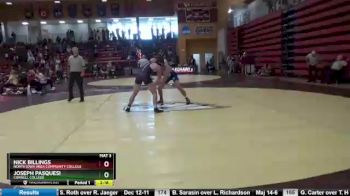 184 lbs Cons. Round 3 - Nick Billings, North Iowa Area Community College vs Joseph Pasquesi, Cornell College