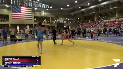 120 lbs Cons. Round 2 - Carter Wallis, MO vs Teagan Benson, NE