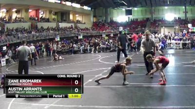 70 lbs Cons. Round 2 - Austin Arrants, Scottsbluff Wrestling Club vs Zane Kromarek, Plainview Pirates