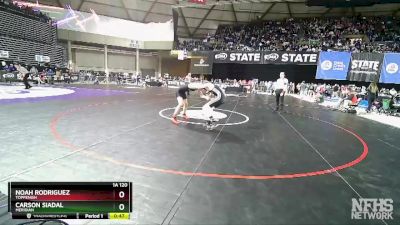 1A 120 lbs Cons. Round 2 - Carson Siadal, Meridian vs Noah Rodriguez, Toppenish