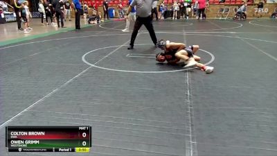 60 lbs Round 2 - Owen Grimm, Westshore vs Colton Brown, DWA