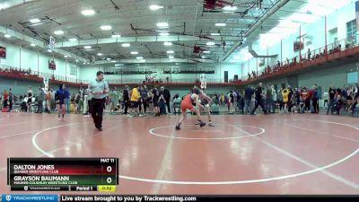 95 lbs Quarterfinal - Dalton Jones, Quaker Wrestling Club vs Grayson Baumann, Maurer Coughlin Wrestling Club