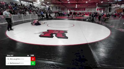 132 lbs Quarterfinal - Shaun McLaughlin, Natick vs Jacob Bettencourt, Bristol-Plymouth