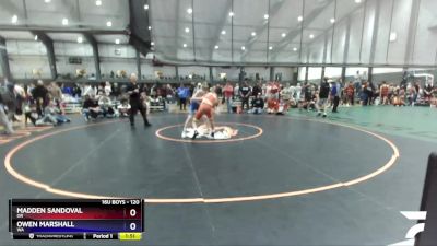 120 lbs Quarterfinal - Madden Sandoval, OR vs Owen Marshall, WA