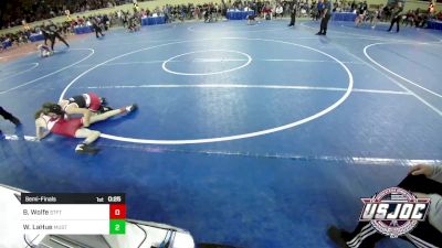 73 lbs Semifinal - Bradley Wolfe, Standfast vs Walker LaHue, Mustang