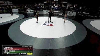 67 lbs Champ. Round 1 - Luca Pavia, Sunkist Kids Monster Garage vs Noah Suarez, California