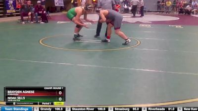 2 - 190 lbs Cons. Round 2 - Brayden Agnese, Poquoson vs Noah Sills, John Battle