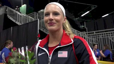 Sandi Morris after earning the silver medal at World Indoors