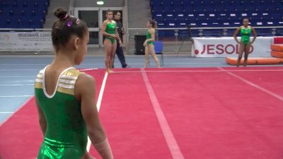 Flavia Saraiva Shows Back 1.5 Twist To Front Double Twist (Brazil) - Official Training, Jesolo 2016