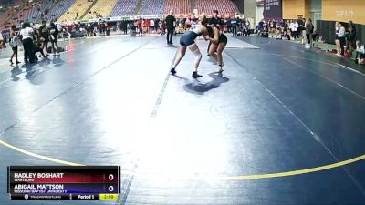 130 lbs Round 4 - Abigail Mattson, Missouri Baptist University vs Hadley Boshart, Wartburg