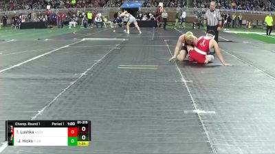 D1-215 lbs Champ. Round 1 - Jaxson Hicks, Flushing HS vs Troy Lushka, Anchor Bay HS