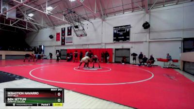 184 lbs Cons. Round 2 - Sebastion Navarro, West Hills vs Ben Settum, Cerritos College