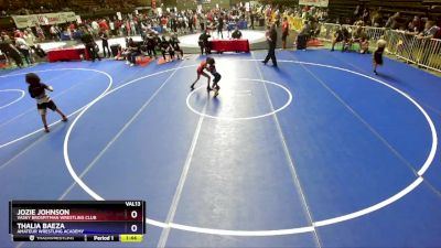 62 lbs Cons. Semi - Jozie Johnson, Vasky BrosPitman Wrestling Club vs Thalia Baeza, Amateur Wrestling Academy