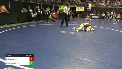 80 lbs Consy 2 - Kellen Weaver, Reynolds vs Deklan Campbell, West Allegheny