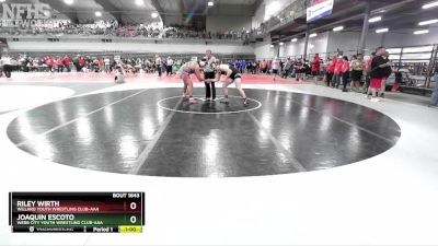 205 lbs Cons. Round 3 - Joaquin Escoto, Webb City Youth Wrestling Club-AAA vs Riley Wirth, Willard Youth Wrestling Club-AAA