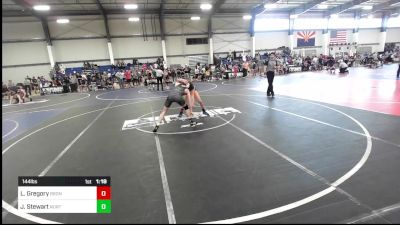 144 lbs Round Of 16 - Landon Gregory, Bronco WC vs Joseph Stewart, Northern Az Wrestling