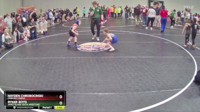 56 lbs Round 3 - Hayden Chrobocinski, Cane Bay Cobras vs Ryker Boyd, James Island Youth Wrestling