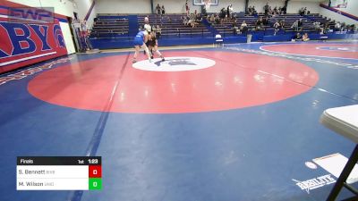 117 lbs Final - Sophia Bennett, Bixby Girls vs McKenna Wilson, Union Girls