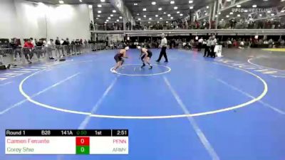 141 lbs Rr Rnd 1 - Carmen Ferrante, Penn vs Corey Shie, Army