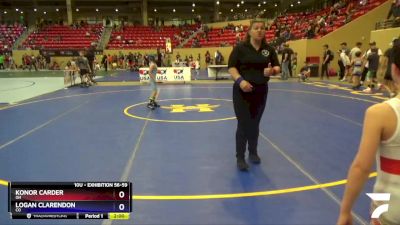 Exhibition 56-59 lbs Round 1 - Konor Carder, OH vs Logan Clarendon, CO