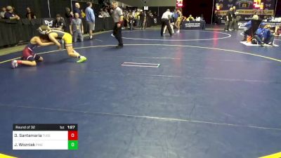 105 lbs Round Of 32 - Dakota Santamaria, Tussey Mountain vs Joey Wozniak, Pine-Richland