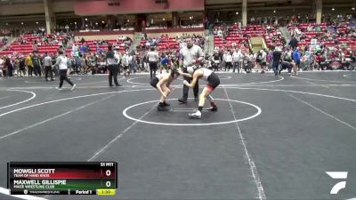 100 lbs Quarterfinal - Maxwell Gillispie, Maize Wrestling Club vs Mowgli Scott, Team Of Hard Knox