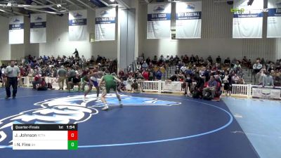 138 lbs Quarterfinal - Jared Johnson, Roman Catholic vs Nicholas Fine, Bishop Hendricken