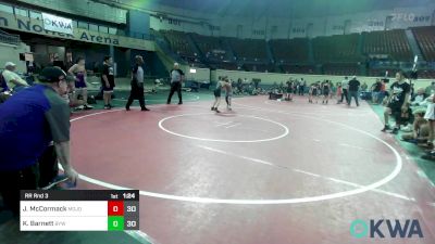 85 lbs Rr Rnd 3 - Jordan McCormack, Mojo Grappling Academy vs Kamden Barnett, Bristow Youth Wrestling