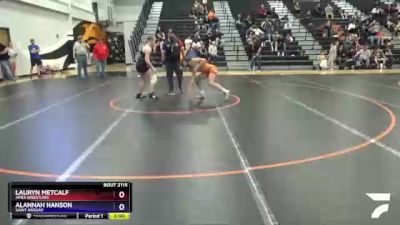 16U-2 lbs Rr2 - Alannah Hanson, Saint Ansgar vs Lauryn Metcalf, Ames Wrestling