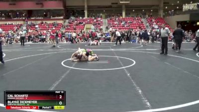 105 lbs Finals (2 Team) - Blayke Dickmeyer, Greater Heights vs Cal Schartz, Kansas Mayhem