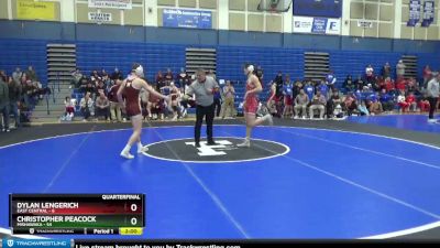 145 lbs Quarterfinals (8 Team) - Dylan Lengerich, East Central vs Christopher Peacock, Mishawaka