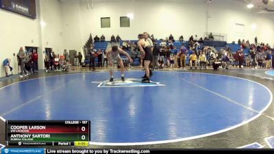 157 lbs Cons. Round 4 - Cooper Larson, UW Lacrosse vs Anthony Sartori, Eureka College