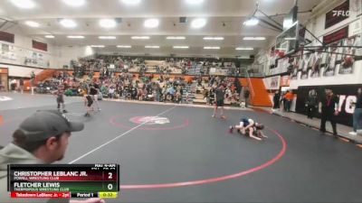 58-63 lbs Quarterfinal - Fletcher Lewis, Thermopolis Wrestling Club vs Christopher LeBlanc Jr., Powell Wrestling Club