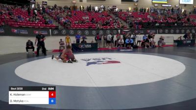 57 kg Rnd Of 64 - Koda Holeman, Central Coast Regional Training Center vs Davis Motyka, XCalibur Athletics