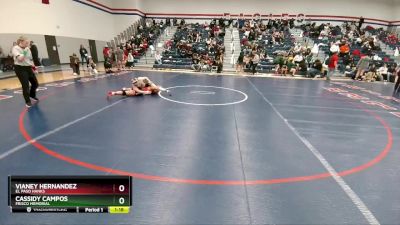 145 lbs Cons. Round 3 - Vianey Hernandez, El Paso Hanks vs Cassidy Campos, Frisco Memorial