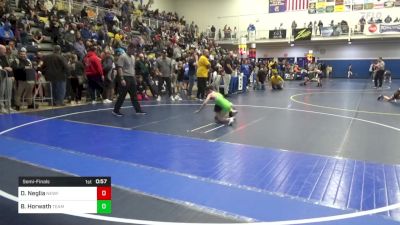 66 lbs Semifinal - Dino Neglia, Newfane vs Brooks Horwath, Team Donahoe