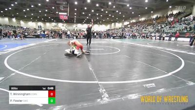 95 lbs Consi Of 8 #2 - Truman Winningham, Cornerstone Mat Club vs Perry Fowler, Syracuse Wrestling Club (Utah)