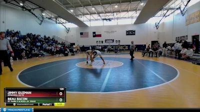 126 lbs 1st Place Match - Jimmy Guzman, Episcopal Hs Tx vs Beau Bacon, St. Mark`s School Of Texas