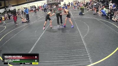 66 lbs Round 3 - Easton Glazier, Dixie Hornets vs Holden Holyfield, James Island Youth Wrestling C