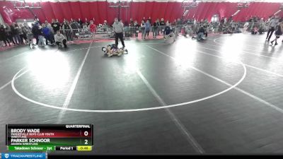 98 lbs Quarterfinal - Brody Wade, Pardeeville Boys Club Youth Wrestling vs Parker Schnoor, Askren Wrestling