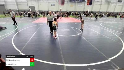 66 lbs Semifinal - Domanic Serratos, Hawkeye WC vs Santino Andujo, Valiant