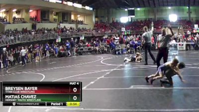 59 lbs Cons. Round 2 - Breysen Bayer, Titan Club Wrestling vs Matias Chavez, Hershey Youth Wrestling