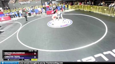 160 lbs Champ. Round 1 - Weston Druckerman, California vs Christian Taovil, Livermore Elite Wrestling Club