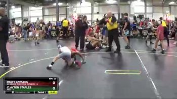 56 lbs Round 5 (6 Team) - Clayton Staples, ARES vs Ryatt Cavazos, No Escape Wrestling Academy
