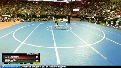 D3-120 lbs 1st Place Match - Co`Ji Campbell, Ken. St. Joseph Cath. Ac. vs Roen Carey, Mineral Point