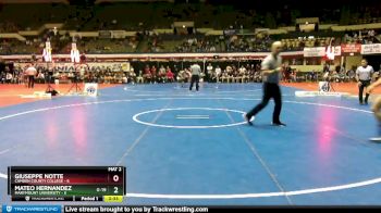 141 lbs Semis (4 Team) - Giuseppe Notte, Camden County College vs Mateo Hernandez, Marymount University