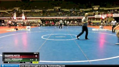 141 lbs Semis (4 Team) - Giuseppe Notte, Camden County College vs Mateo Hernandez, Marymount University