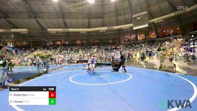 64 lbs Round Of 32 - Frankie Robertson, Hennessey Takedown Club vs Cooper Howell, Poteau Youth Wrestling Academy