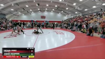 54-58 lbs Round 3 - Michael Perez, Valley WC vs Harvey Richmeier, Platte Valley Jr WC